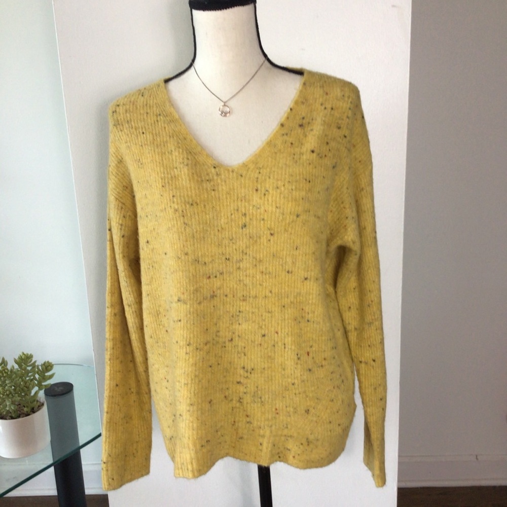Old Navy Yellow Fleck Sweater